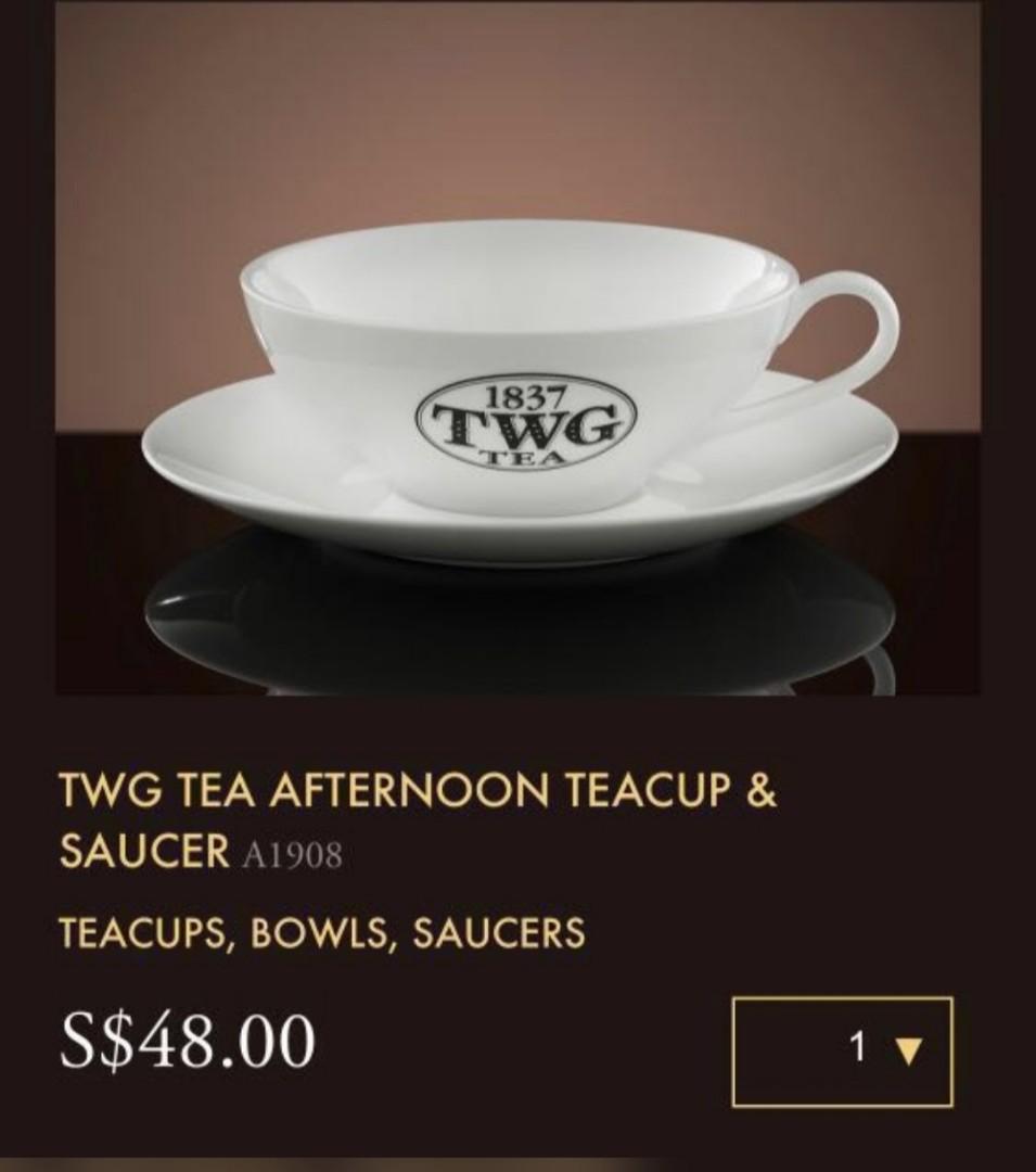 TWG Gift Set Dome Teapot Tea Teacup Saucer, Furniture & Home Living ...
