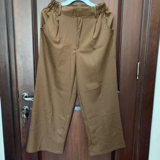 UNBRANDED BROWN WIDE LEG CULLOTE