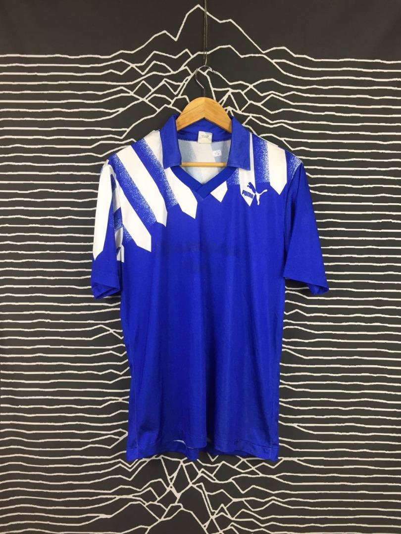 Vtg 90s Puma Retro Stripe Design Football Kit, Men's Fashion, Tops