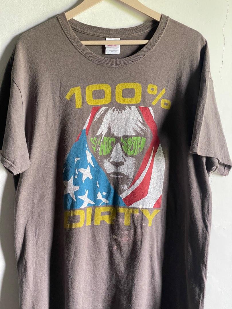 Vtg sonic youth 100 dirty album band tshirt, Men's Fashion, Tops