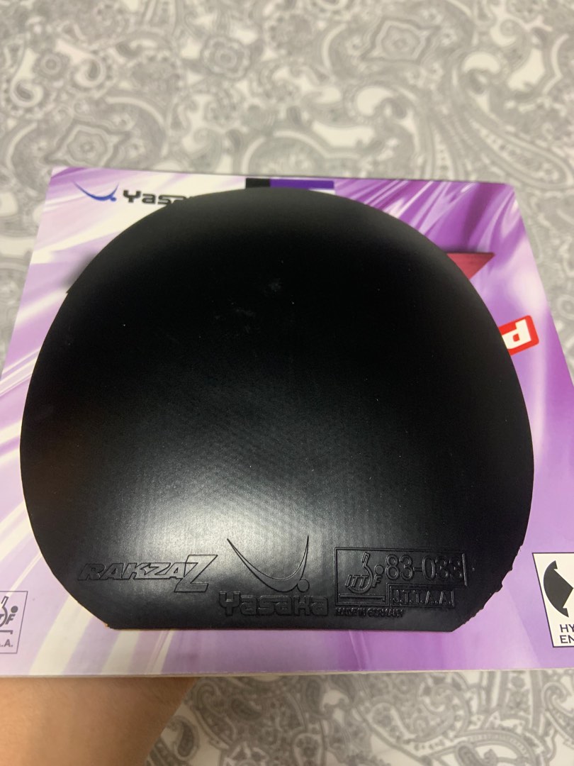 Revêtement De Tennis De Table Yasaka Rakza PO - Picots Courts, éponge 2,0 Mm, Couleur Noire - Développé Avec Mattias Falck