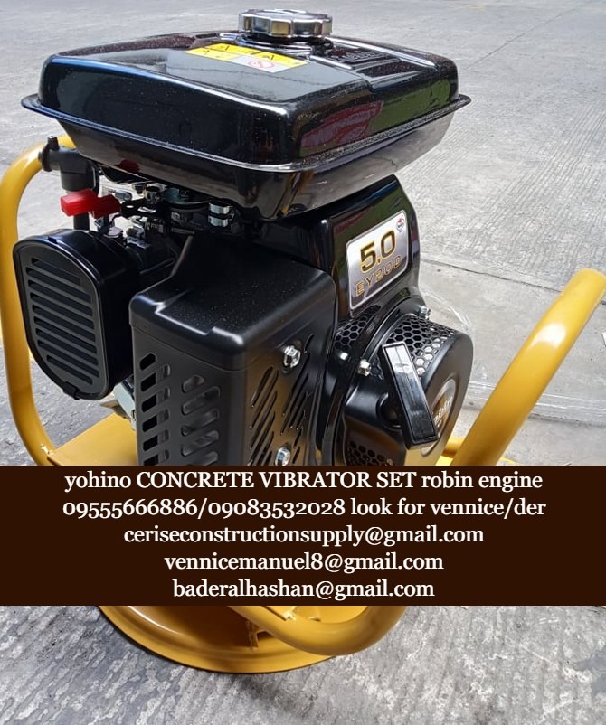 YOHINO Concrete vibrator set, Robin engine, Commercial & Industrial