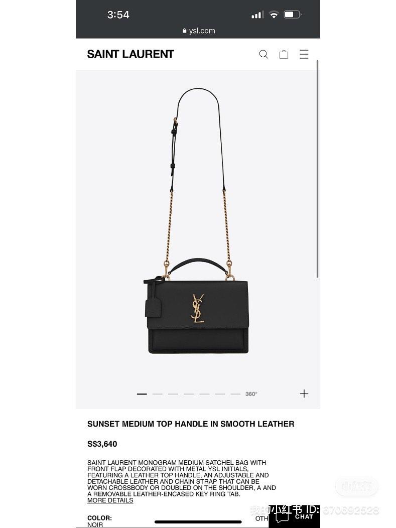 YSL Sunset Medium Top Handle, Luxury, Bags & Wallets on Carousell