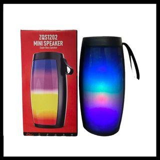 ZQS1202 Bluetooth Wireless Speaker Rechargeable Portable Subwoofer RGB Colorful Light Change Super Bass Stereo Music