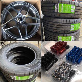 18”Hunterwheels A0836 Mags 5Holes pcd 114 with 235-50r18 and 235-55-r18 Prinx bundle for SUV