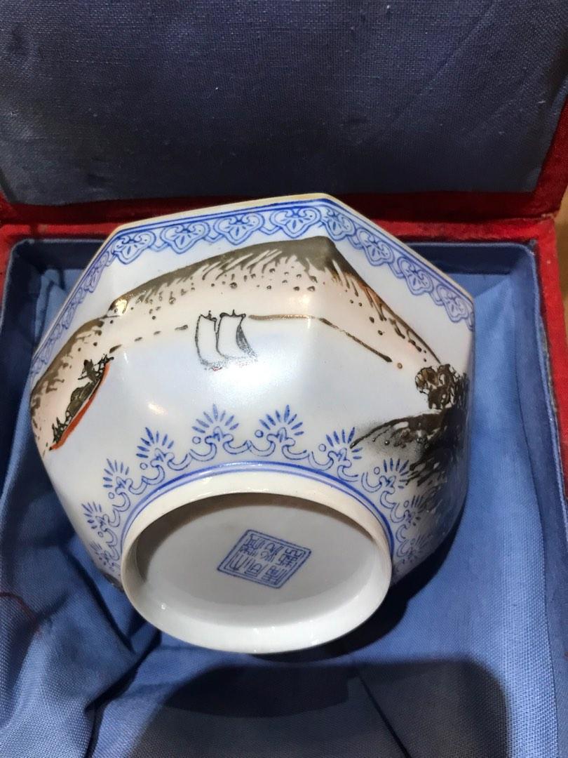 中国陶磁器 景徳鎮製 薄胎磁器 八角鉢 八角碗 中国名瓷○3214 | PARADIS.MD