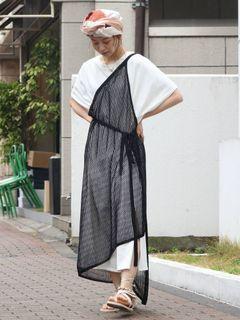 ♻️ - 🇯🇵日牌 Ungrid  針織裹身裙 透かし編みニットラップスカート