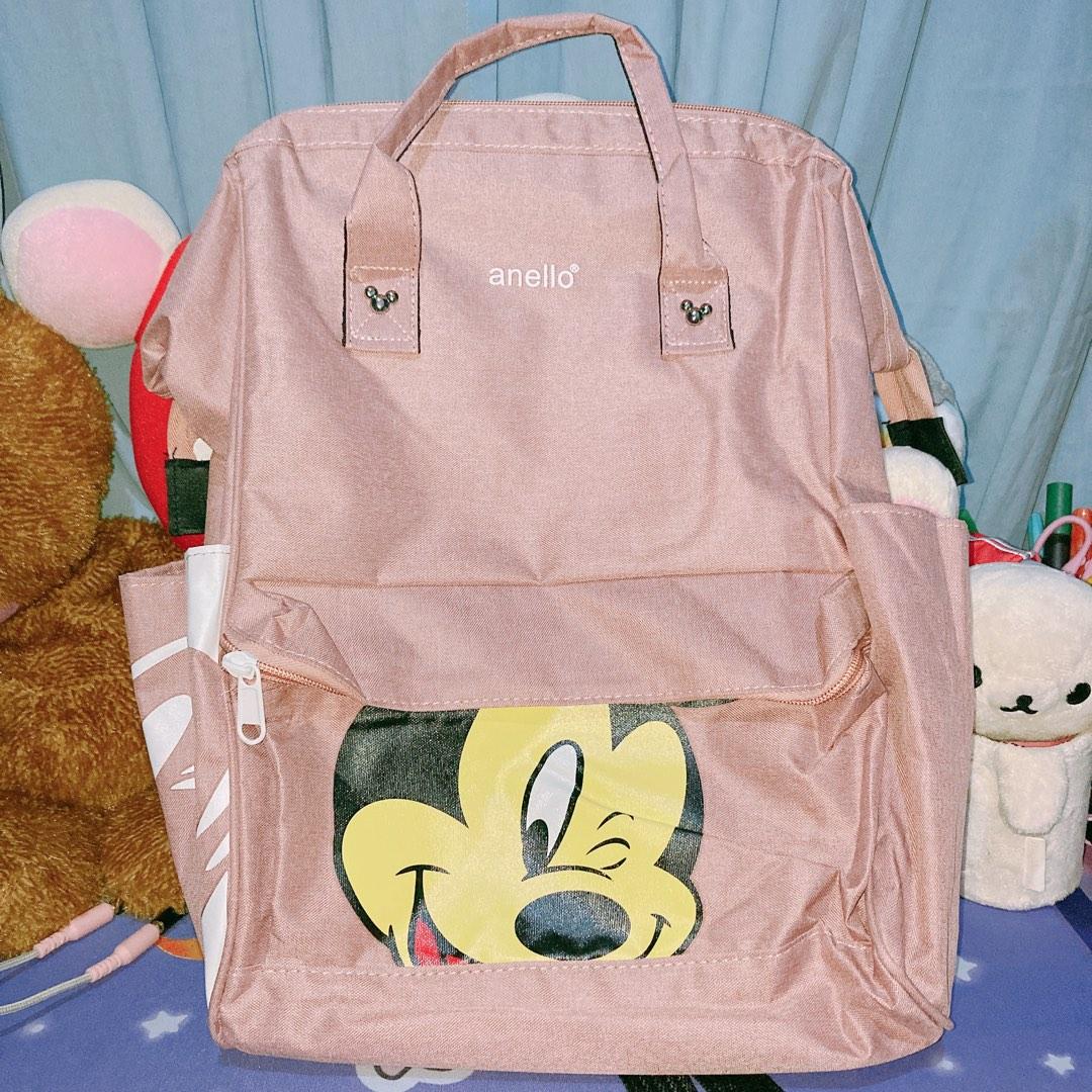 Anello Mickey Mouse Backpack in Pink, Women's Fashion, Bags & Wallets