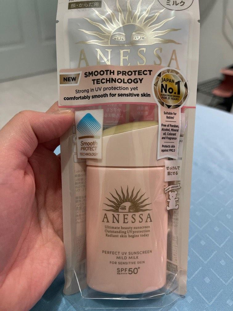 Anessa sunscreen mild milk for sensitive skin 60ml, Beauty & Personal ...
