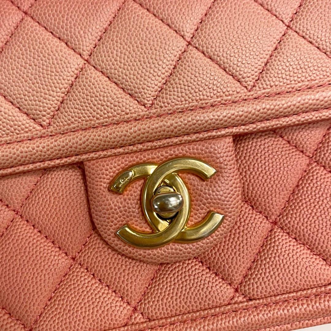 Authentic Chanel Sunset by the Sea small coral in caviar and gold hardware,  Luxury, Bags & Wallets on Carousell