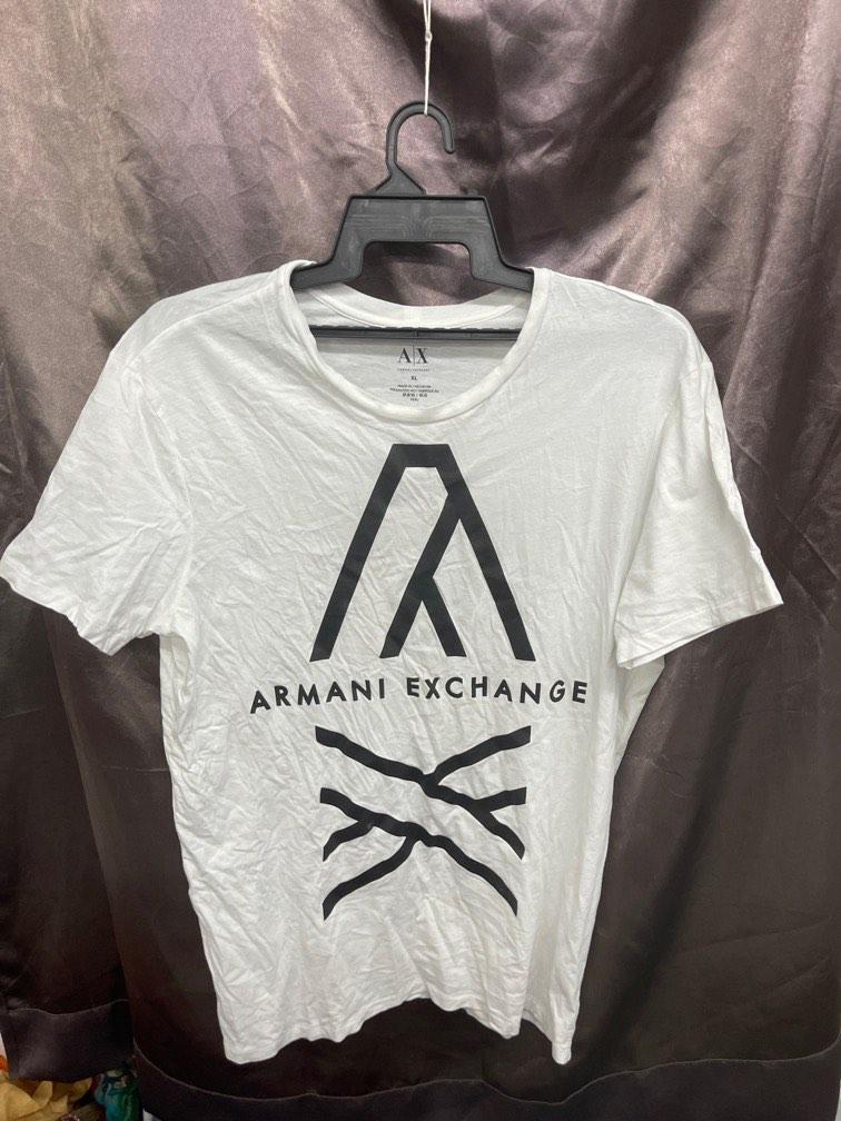 AX ARMANI EXCHANGE WHITE T SHIRT XL 2BDT 01 Men s Fashion Tops