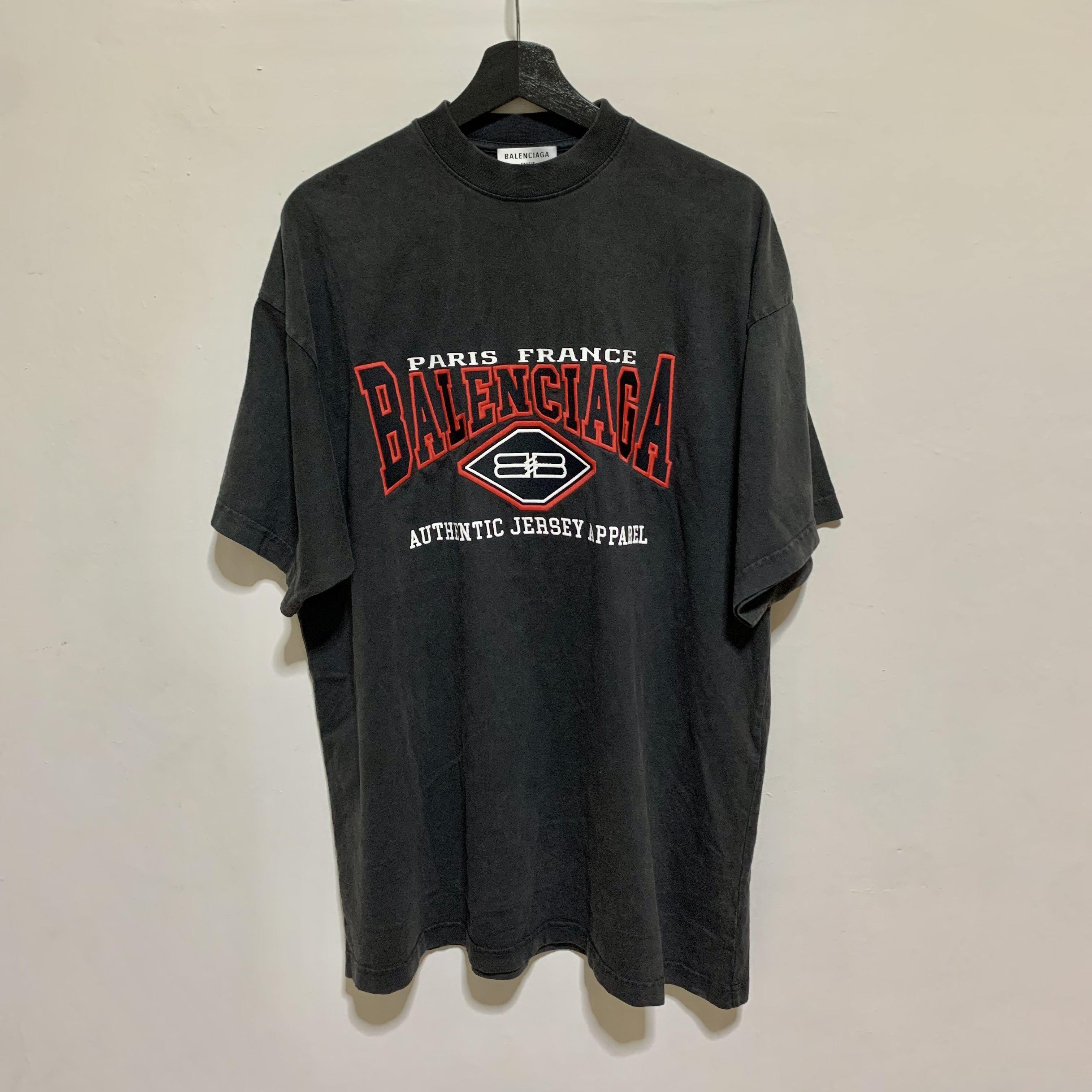 Balenciaga Embroidered Authentic Jersey Apparel Tee Shirt, Men's Fashion,  Tops u0026 Sets, Tshirts u0026 Polo Shirts on Carousell