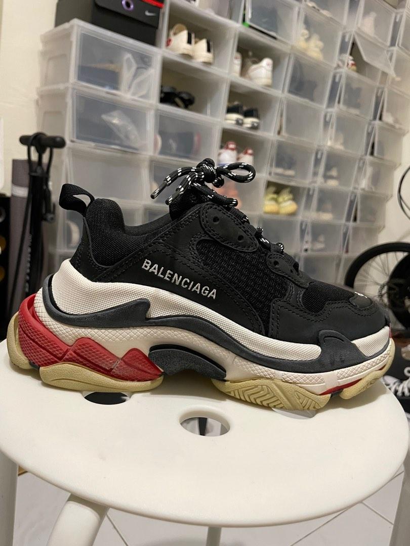 Red and white balenciaga's best sale