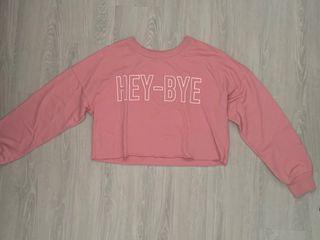 Bershka Pink Cropped Pullover