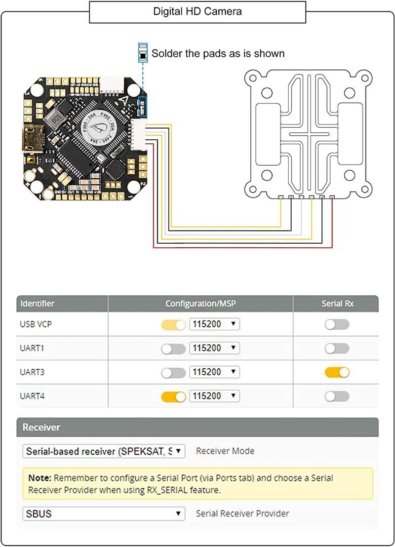 USED BETAFPV F405 2 4S AIO 20A V4 Toothpick Brushless Flight Controller No RX BLHeli 32 20A ESC for Beta95X V3 Whoop Drone 2 4S Motor