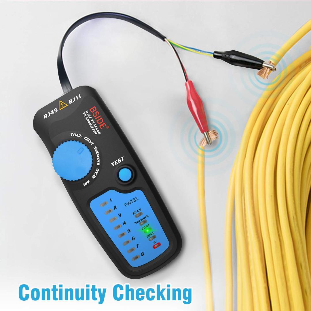 "Bside FWT81 Wire Tracker RJ45 RJ11 Telephone Network Line Tester LAN ...