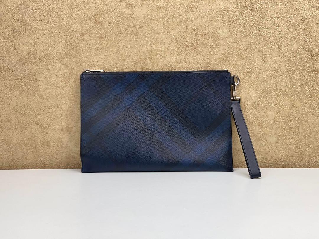 London check hotsell and leather pouch