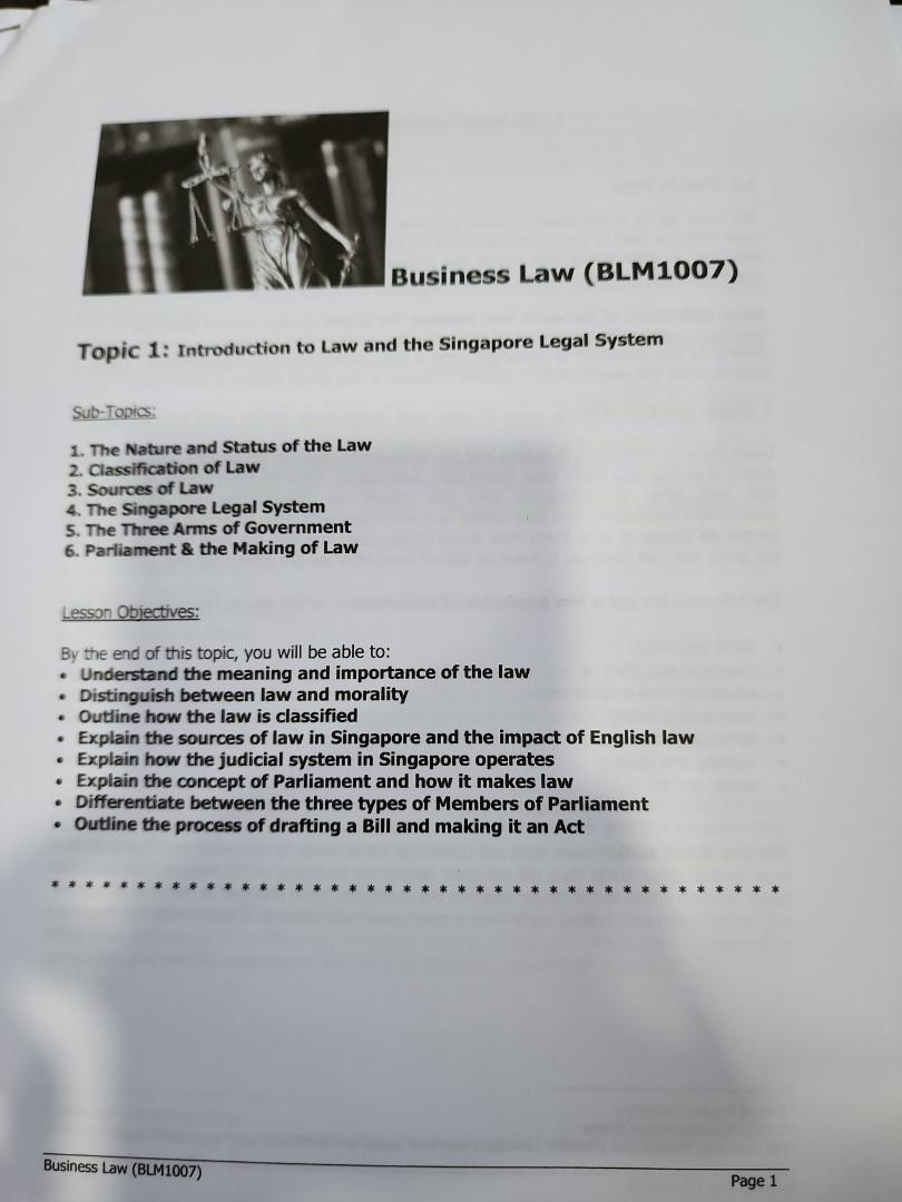 business law paper topics