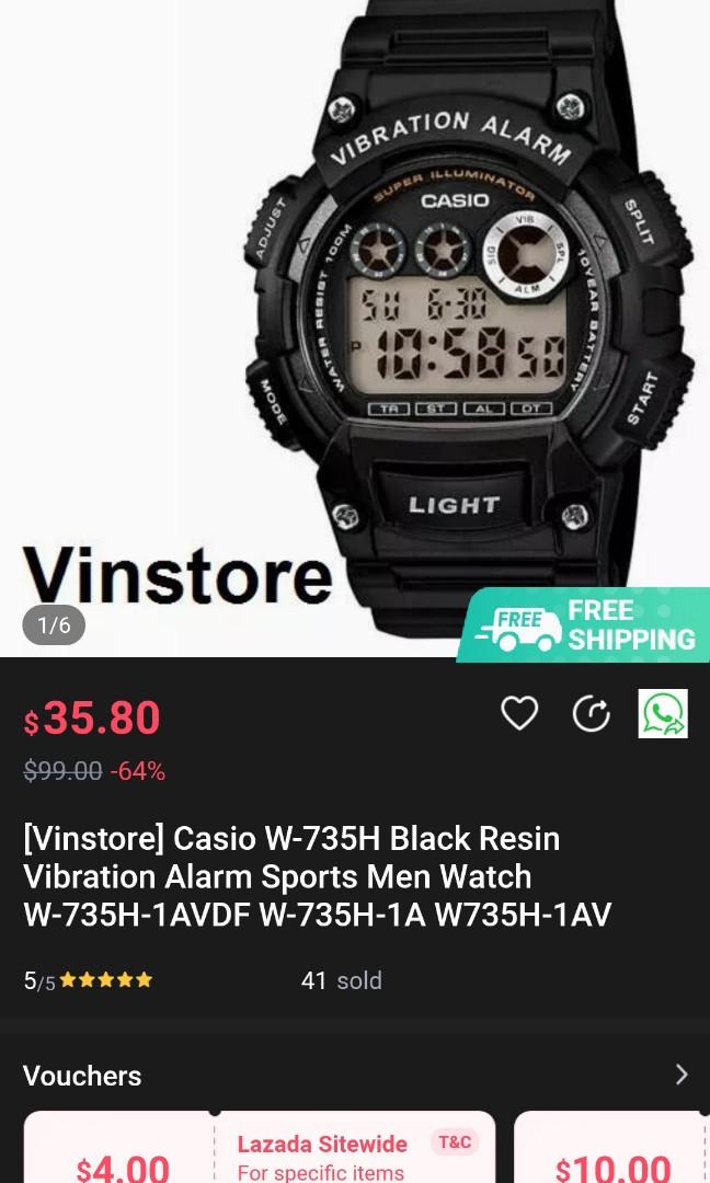 Casio vibration new arrivals alarm watch