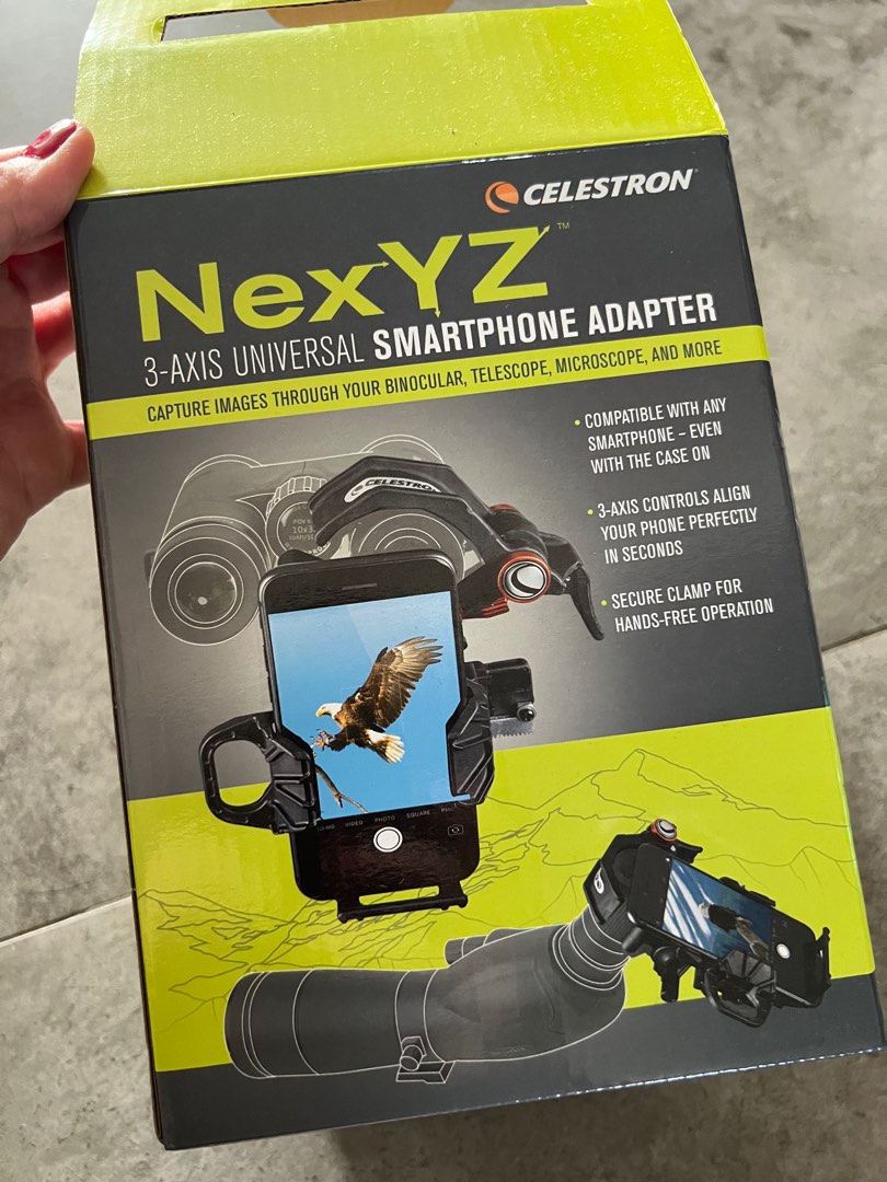 CELESTRON NexYZ 3AXIS UNIVERSAL SMARTPHONE ADAPTER FOR BINOCULARS TELESCOPE MICROSCOPE