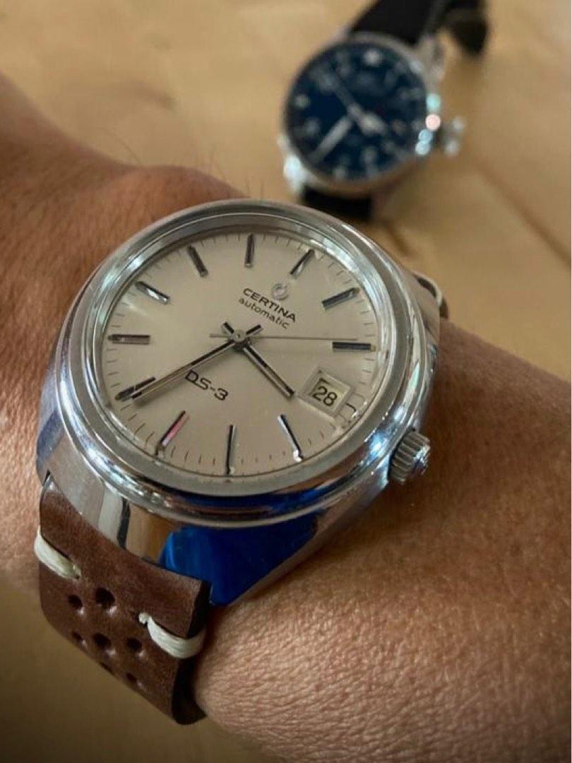 CERTINA DS 3 DS3 automatic watch retro vintage retro Eames vibe Flightmaster style helmet case with non Seiko turtle caseback space age mid century