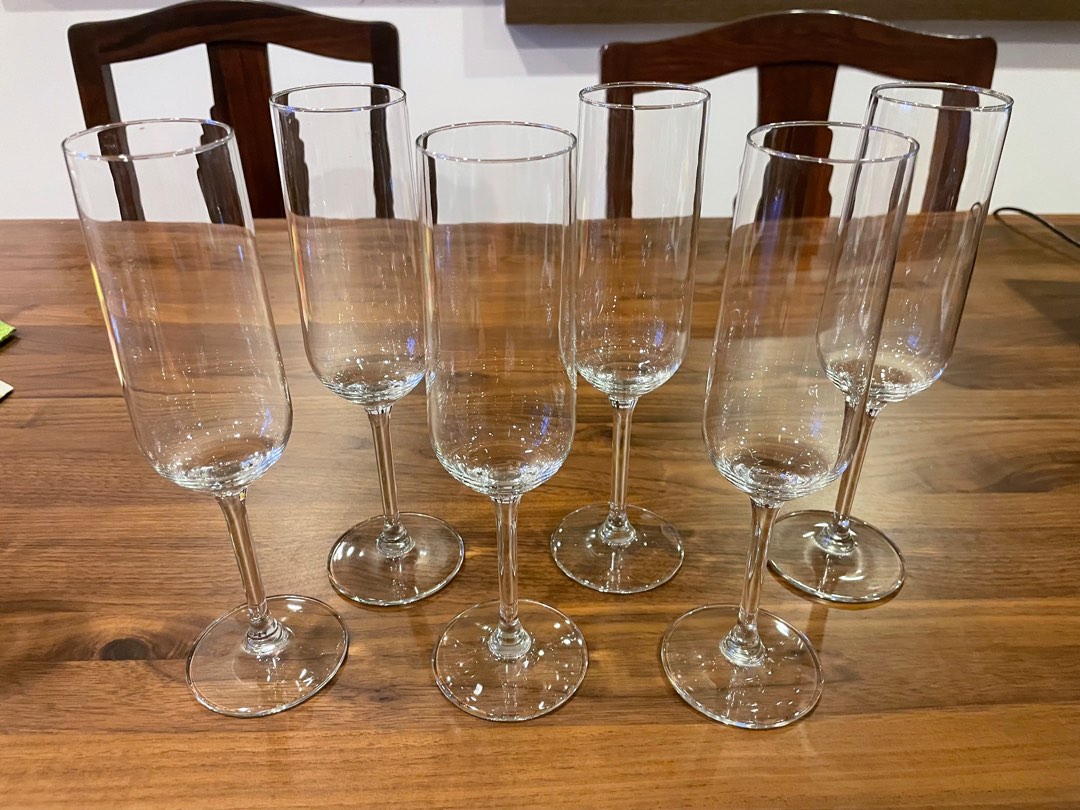 Champagne glasses (IKEA), Furniture & Home Living, Kitchenware