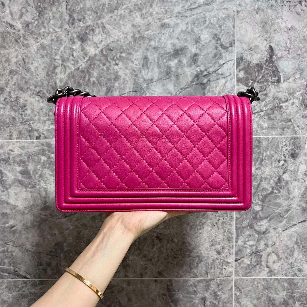 Chanel Boy Old Medium Lambskin No 19, Luxury, Bags & Wallets on Carousell