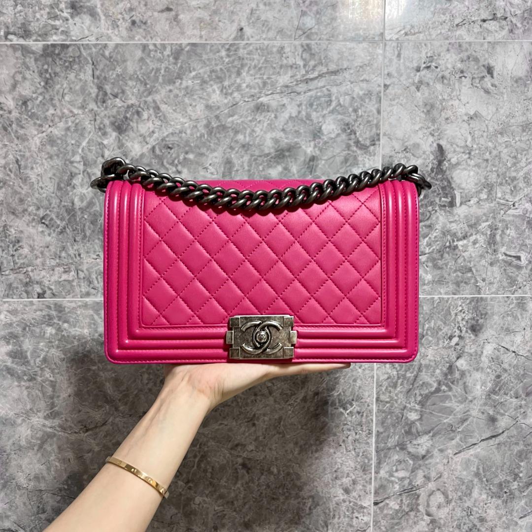 Chanel Boy Old Medium Lambskin No 19, Luxury, Bags & Wallets on Carousell