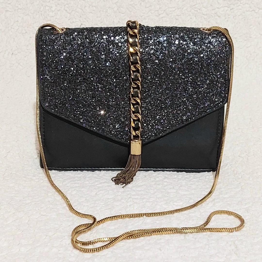 Charles and keith glitter sling bag shop