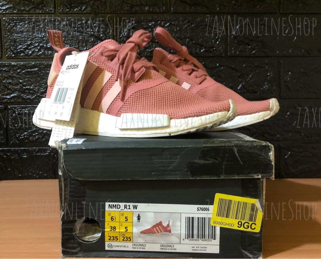 Adidas nmd r1 new arrivals pink made in vietnam