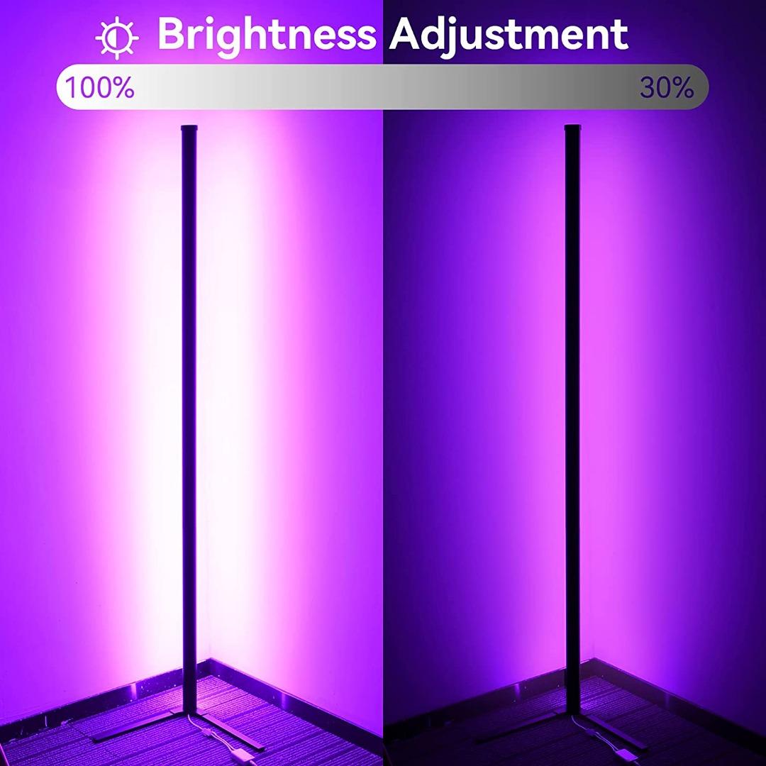 Corner Floor Lamp Dimmable LED Corner Light 60" Corner Lamp RGB Color