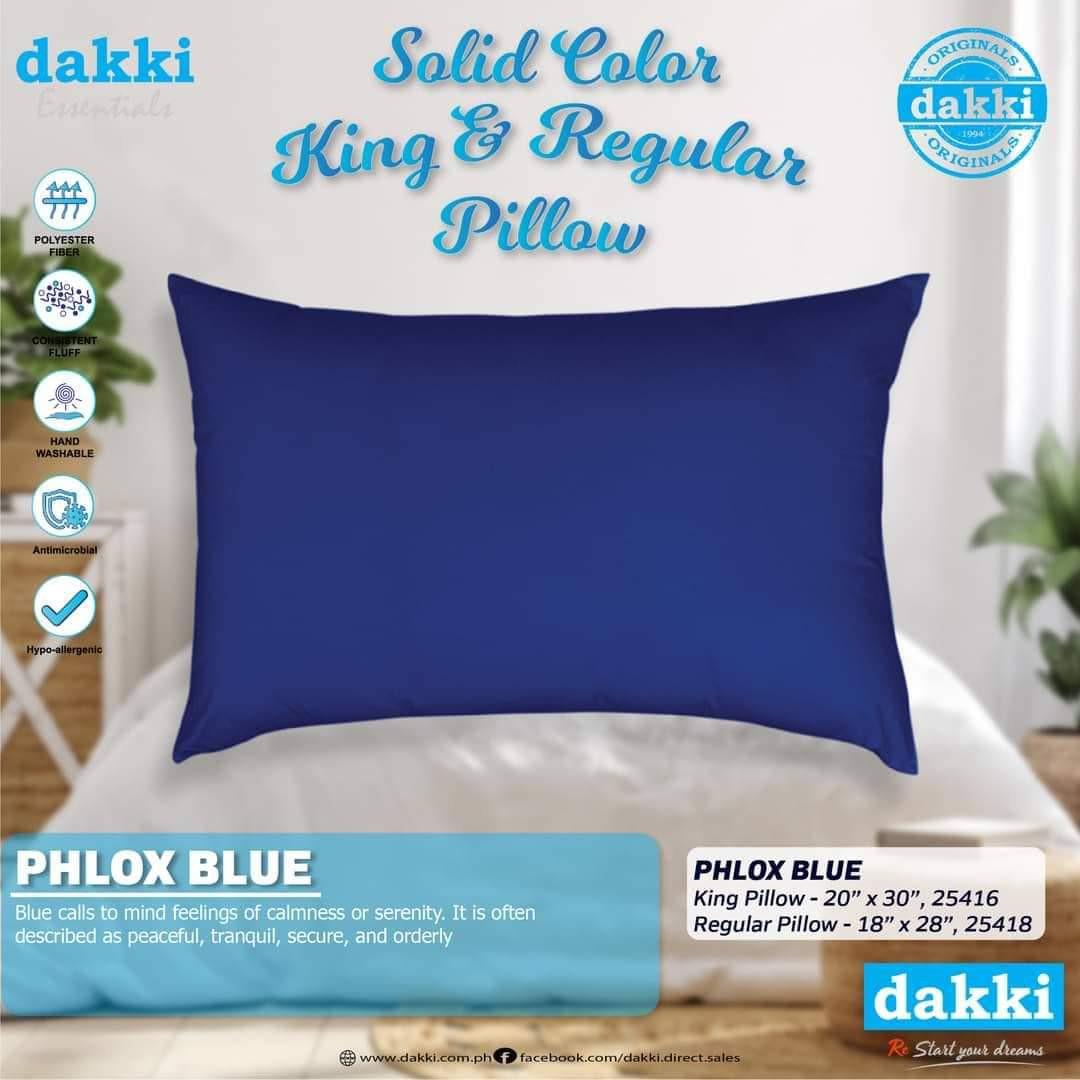 Dakki PILLOWS King size 20x30 plain pillow P545.00 pc Regular size 18x28 plain pillow P495.00 pc