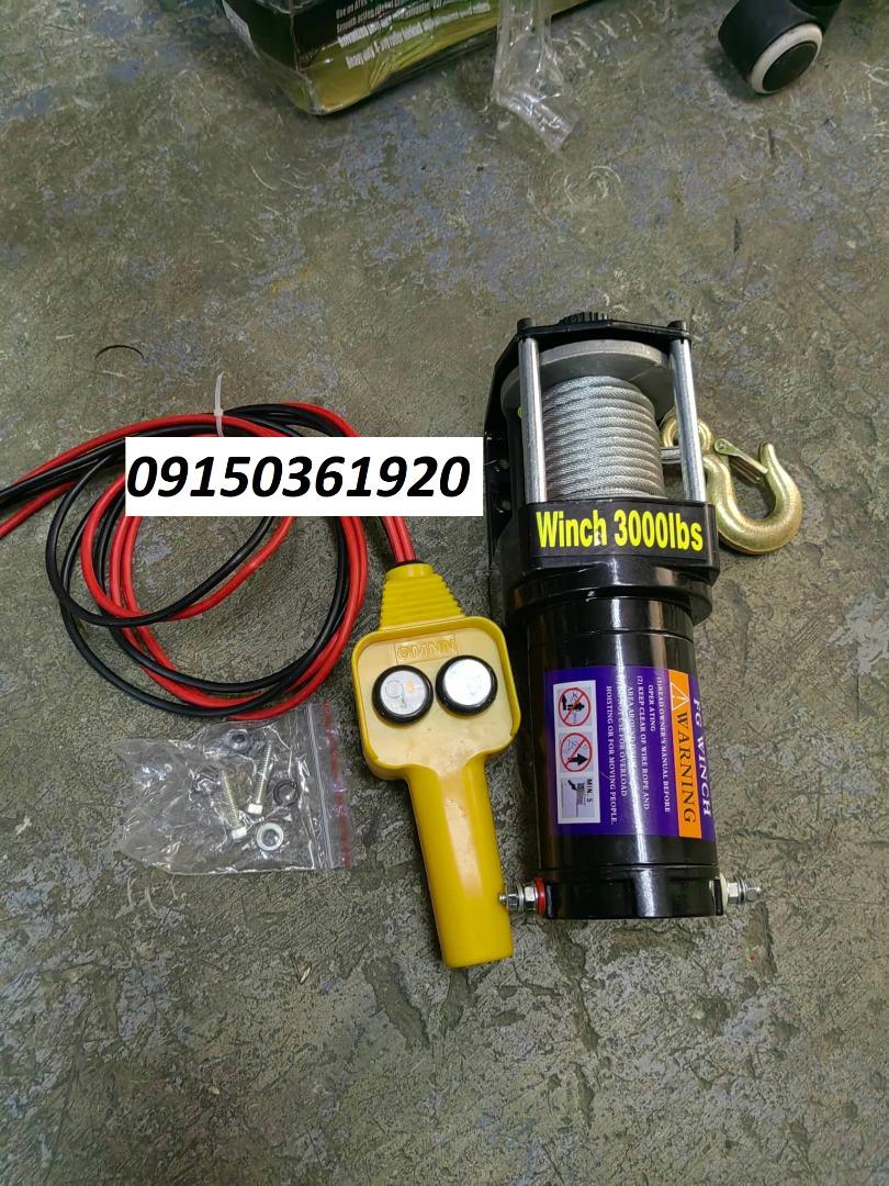 Electric Car Winch (Category: Construction Tools & Equipment) located in Manila. Submitted by 09150361920ronvillaflor (Listing ID 1187460654, Image 1). Description: Electric Car Winch Specs: 3000lbs Capacity: 24V 6METER ROPE Price: 6,600/unit Welcome to "Takezo Industrial Supply" For inquiries GLOBE:📞 ☎ 0915-036-1920 VIBER:📞 ☎ 0915-036-1920 Email me@ 📫 📑 r-o-n-.-t-a-k-e-z-o-i-n-d-u-s-t-r-i-a-l-@-g-m-a-i-l-.-c-o-m Check my Carousell: https://w