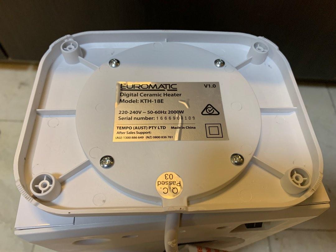 Euromatic Mini Digital Ceramic Heater 220volts, TV u0026 Home Appliances, Air  Conditioning and Heating on Carousell