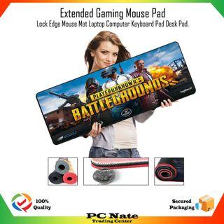 Extended Gaming Mouse Pad Lock Edge Mouse Mat Laptop Computer Keyboard Pad Desk Pad.
