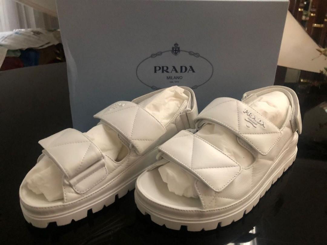Fast Sale Last 1pcs BNIB Prada Dad Sandal White sz 37 Complete