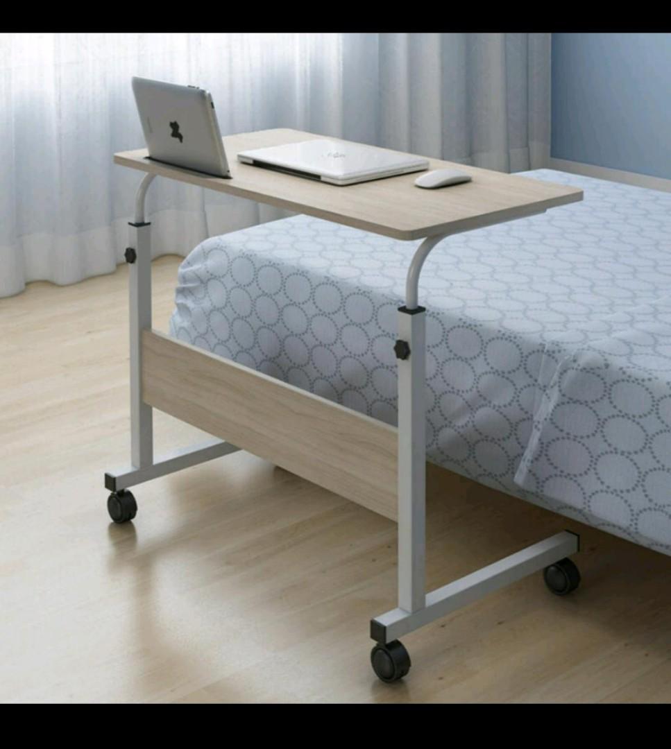 Foldable Computer Adjustable (Category: Tables & Sets) located in Singapore. Submitted by JeandeGiftIdea (Listing ID 1187609355, Image 1). Description: 80cm x 40cm Color: Matte White Maple Collection: Hougang Ave 10.