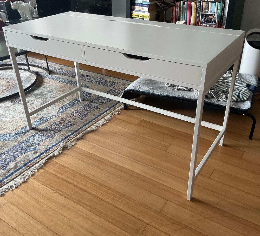 Free: IKEA Alex Desk, White, 132x58cm, Furniture & Home Living ...