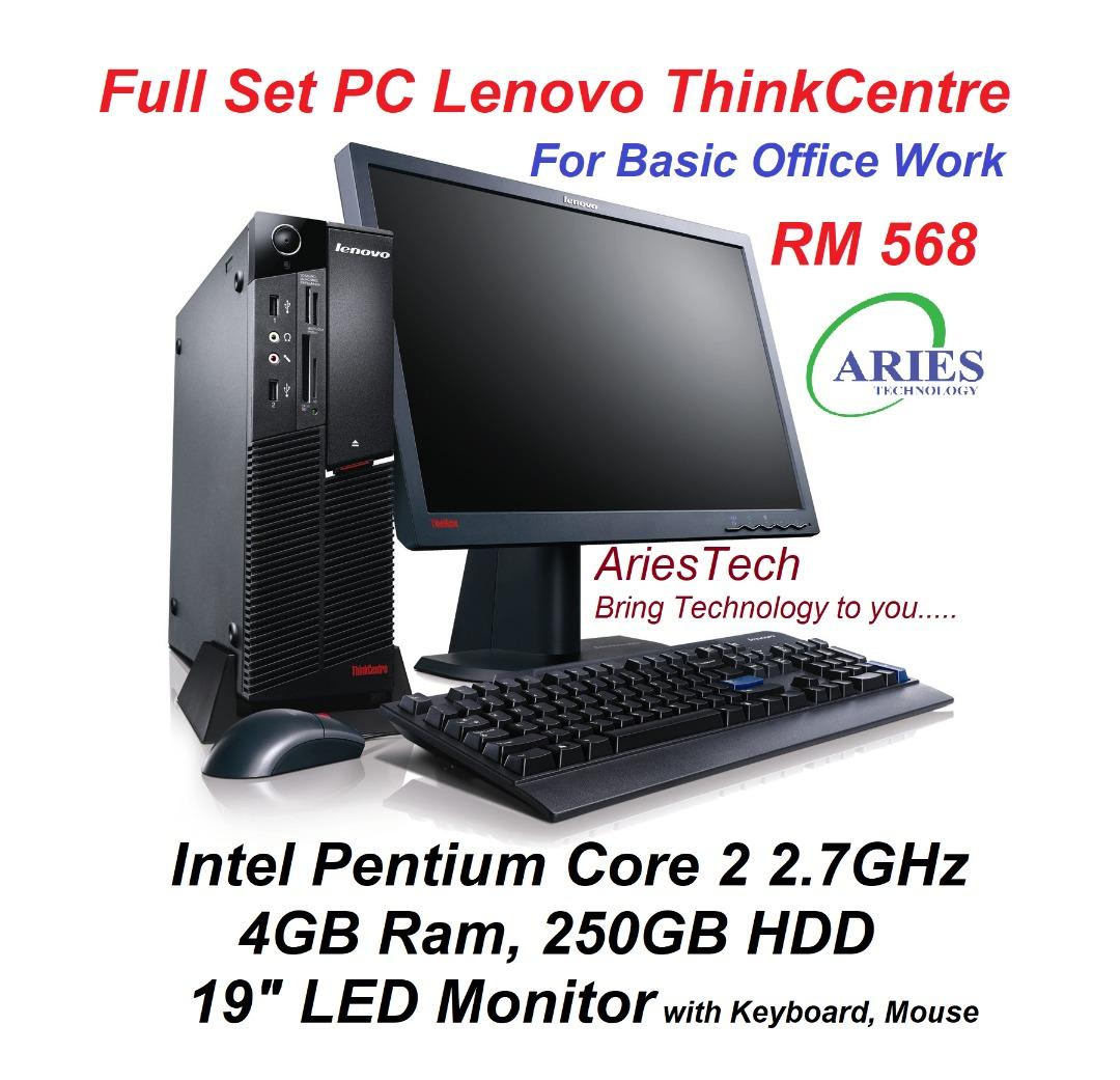 Full Set PC Best for Office Work, Online Meting and Browsing in