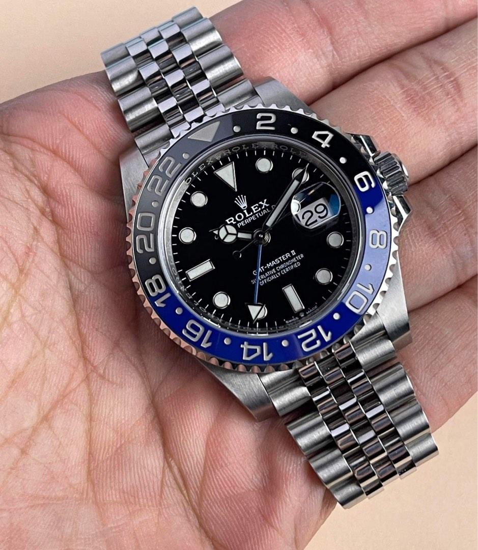 GMT Master II "Batgirl" 2021 (Category: Luxury Watches) located in Pasig City. Submitted by Watchaholics (Listing ID 1187569357, Image 2). Description: GMT Master II Batgirl Reference 126710BLNR 2021 , Local AD 40mm, 70hr power reserve 9.5/10 like new condition Full set P1,280M .