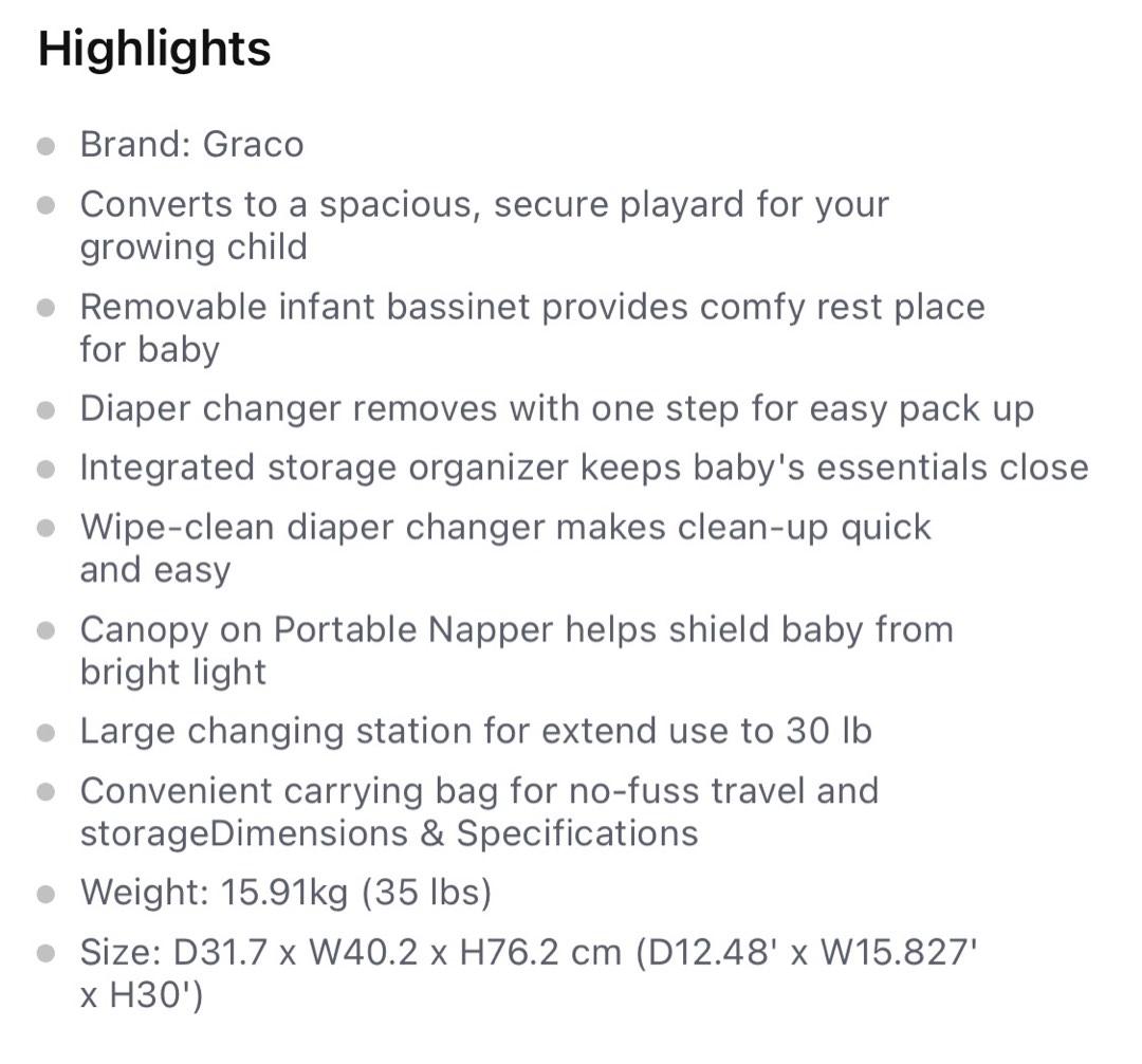 Graco Pack N Play Quick Connect portable napper, Babies & Kids, Baby