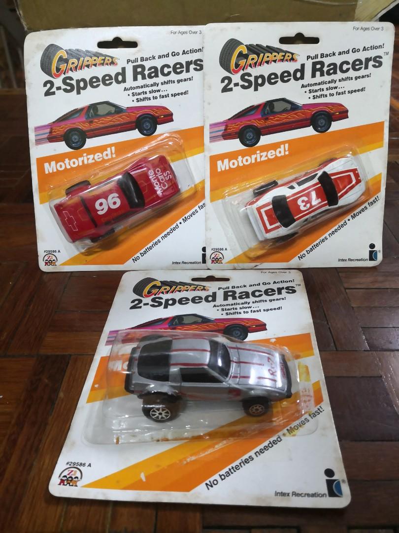 Vintage GRIPPERS 2Speed Racers Diecast Car Set, Hobbies & Toys