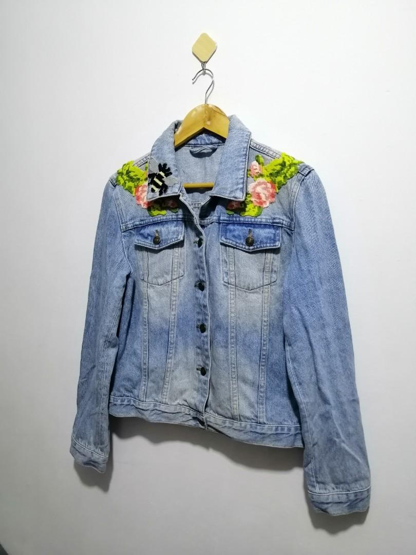 Gucci blind for love cheap denim jacket