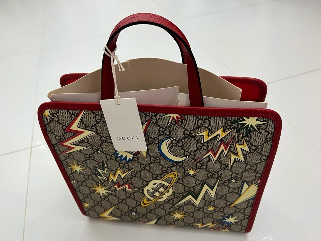 Children's gg space print tote bag sales