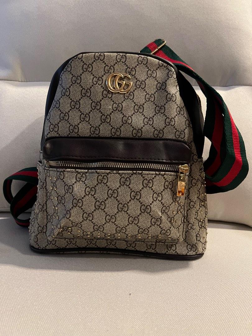 Gucci GG Supreme Mono Web Backpack Luxury Bags Wallets on