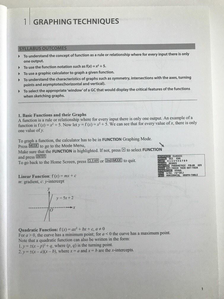 H1 Mathematics Key Guide A Levels, Hobbies & Toys, Books & Magazines ...