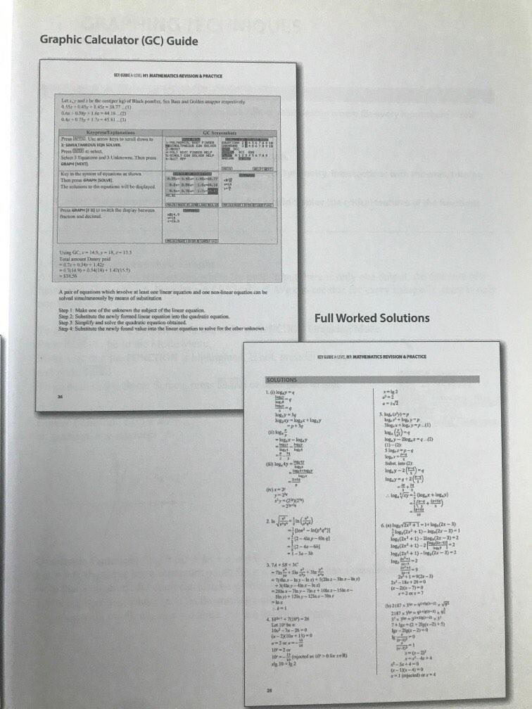 H1 Mathematics Key Guide A Levels, Hobbies & Toys, Books & Magazines ...