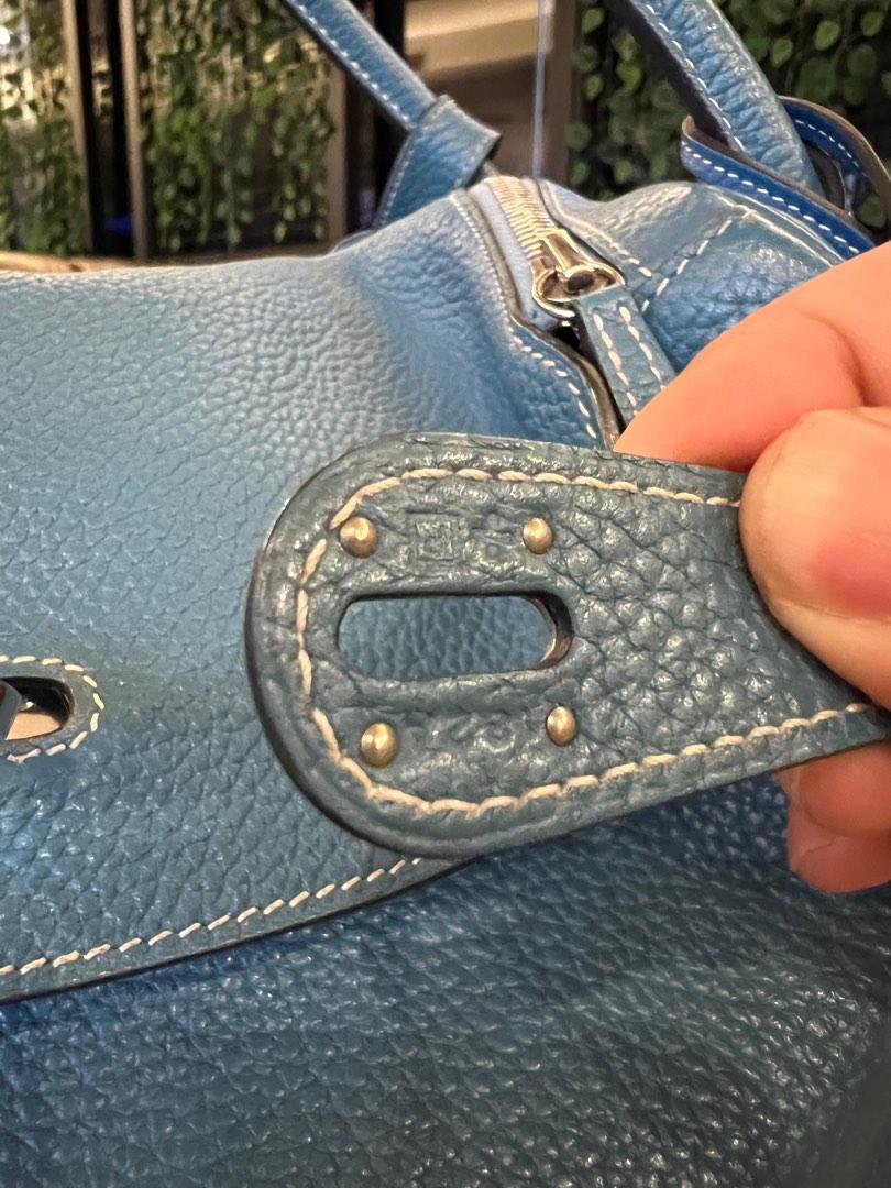 Hermes Taurillon Clemence Lindy 34 Bleu Jean