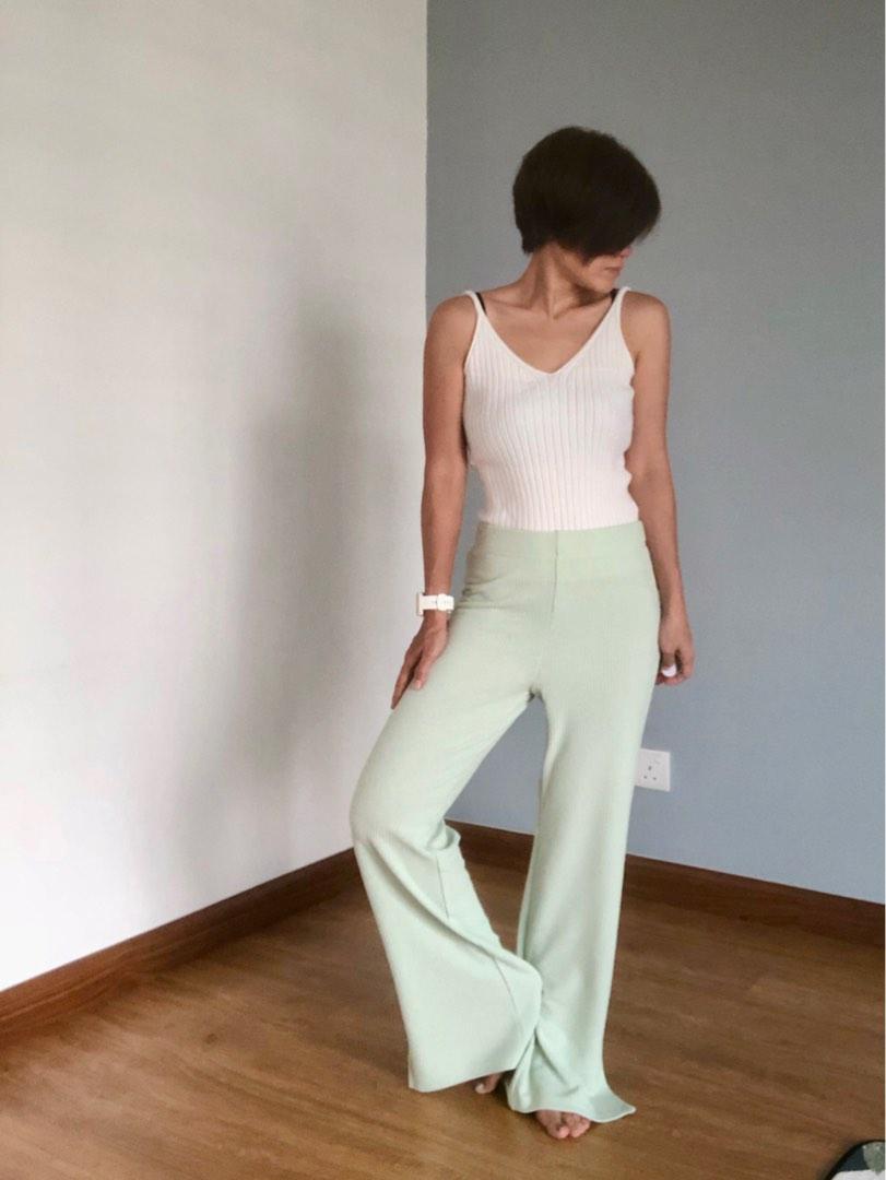 H M slip end palazzo pant