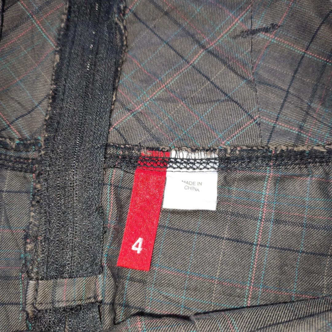 H&M TARTAN PLEATED MINI SKIRT 90s vintage y2k gothic punk lolita dark